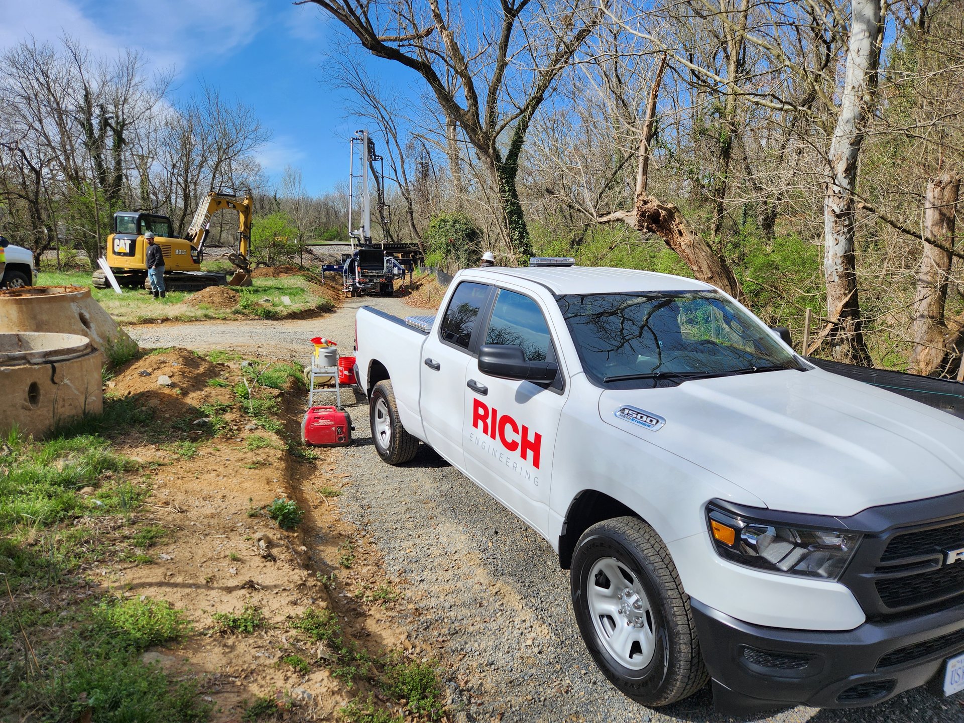 Glade Creek Greenway trail construction, Vinton, Virginia